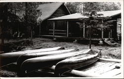 Log Cabin with Four Canoes Log Cabin with Four Canoes