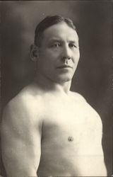 Boxer or Wrestler Postcard