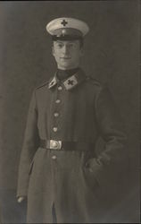 Military Medic in Uniform Postcard