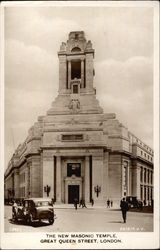 The New Masonic Temple, Great Queen Street Postcard