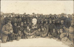 Group of Soldiers in the Snow Postcard