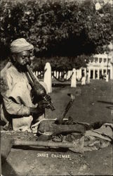 Snake Charmer with Cobra Postcard