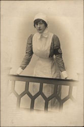 Woman in Nurse's Uniform Postcard