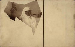 Nun in a White Gown Postcard