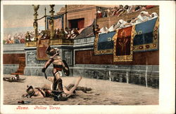 Rome - "Thumbs Down" Pollice verso Postcard