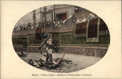 Flavian Ampitheater in Rome - "Thumbs Down" Postcard