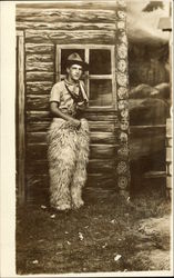 A Cowboy in Fur Chaps Postcard