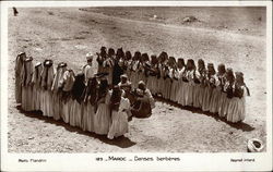 Vintage Photograph - Morocco - Berber Dancers in Natvie Attire Postcard