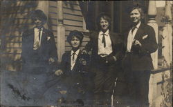 Women Dressed in Men's suits Postcard