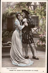 Scène avec Faust et Marguerite Actors Postcard Postcard