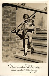 Die Besten Wunsche Zum Ersten Schulgang Postcard