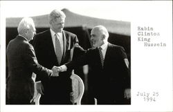 Rabin, Clinton, King Hussein, July 25, 1994 Postcard