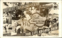 Recruit Training is Tough But...It Makes You Trim & Ready for Life Aboard Ship Postcard