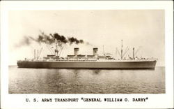 US Army Transport "General William O. Darby" Postcard