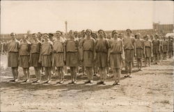 Group of Women Lined up in Rows in 1926 Postcard Postcard