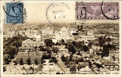 Bird's-Eye View of Business Section Postcard