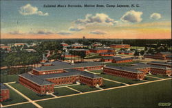 Enlisted Men's Barracks, Marine Base Camp Lejeune, NC Postcard Postcard