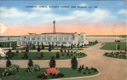 Lindbergh Hanger, Shushan Airport Postcard