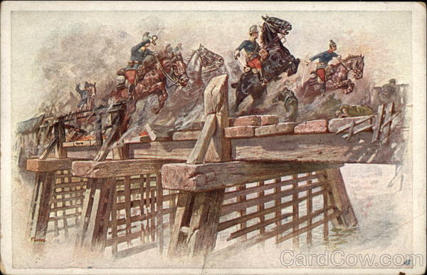 Calvery Charging on a Bridge Military