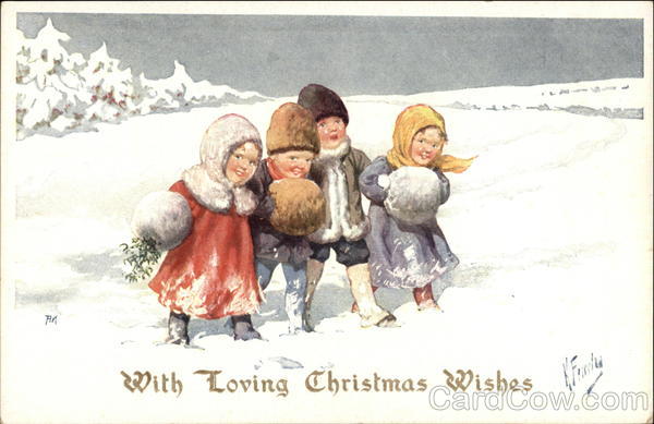 Four Children in the Snow