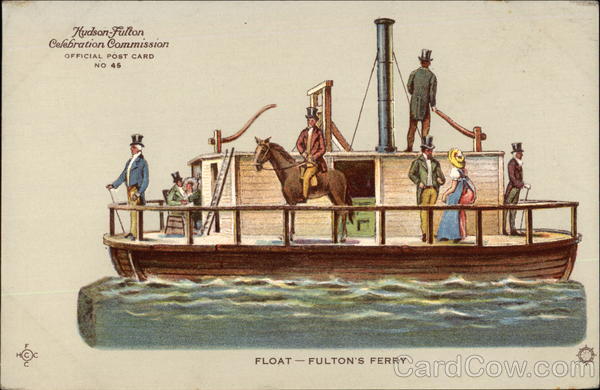 Float - Fulton's Ferry, Hudson-Fulton Celebration Commission Official Post Card