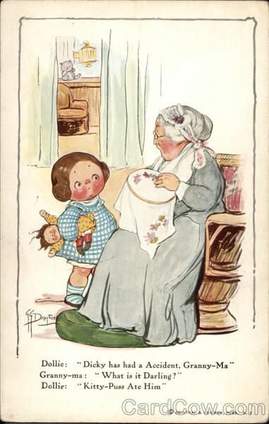 Grandchild and Grandmother Have a Conversation Grace Drayton