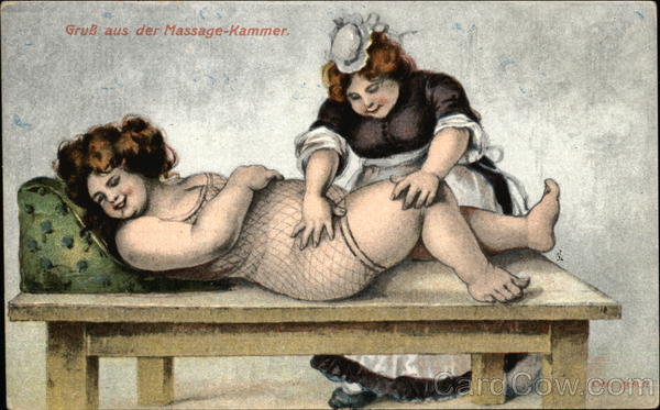 A Maid Giving a Massage to a Large Woman Fat People