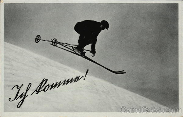 Skier Making a Jump Skiing