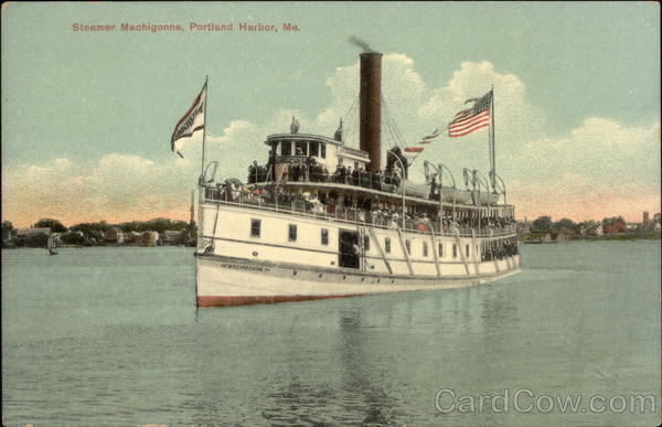 Steamer Machigonne - Portland Harbor, Maine Steamers