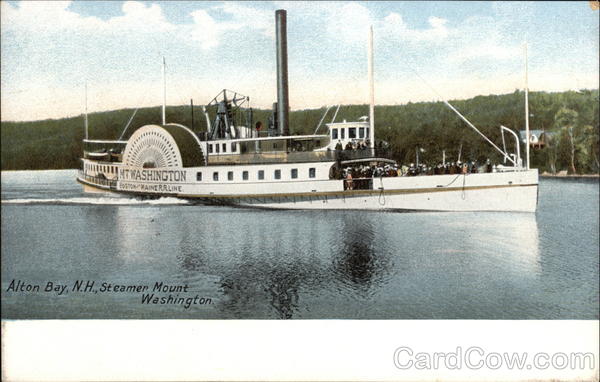 Alton-Bay, NH, Steamer Mount Washington Steamers