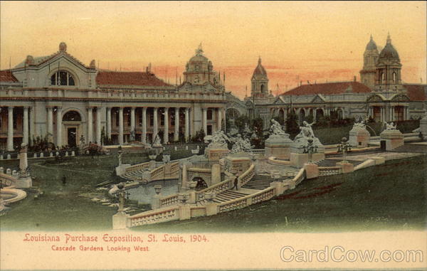 Louisiana Purchase Exposition, St. Louis, 1904, Cascade Gardens Looking West