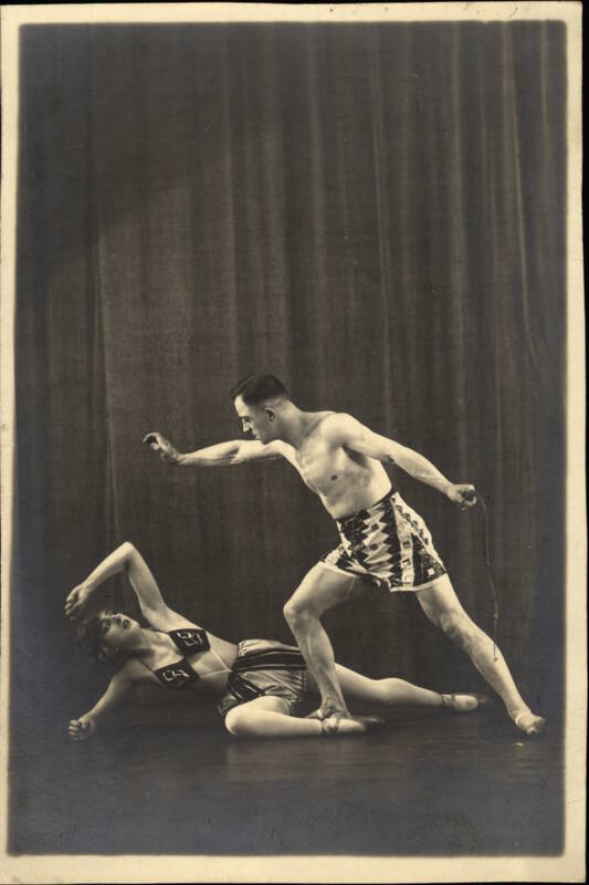 Dancers on Stage in Costume Dancing