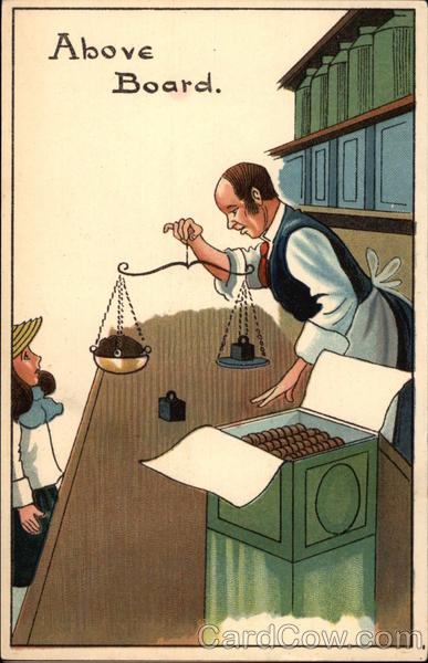 Above Board - Chocolate Shop Comic, Funny