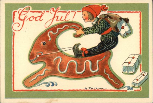 Someone Riding on Back of Horse Cookie with Packages