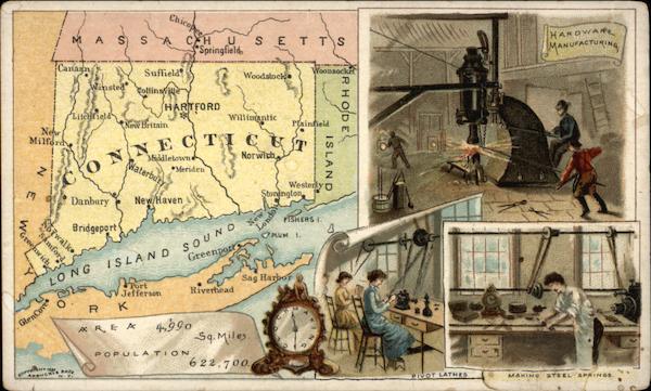 Arbuckles' Coffee Collector's Card, Connecticut Advertising