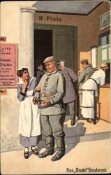 Das Draht Hindernis Postcard