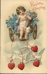 Valentine Greeting Children Postcard Postcard