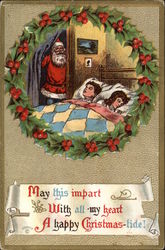 May this impart, With all my heart, A Happy Christmastide! Postcard