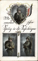 Woman in Military Uniform - Feldpost Postcard