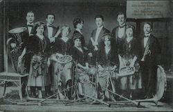 A musical Troupe Postcard
