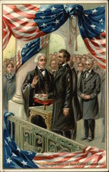 Inauguration of Abraham Lincoln Postcard