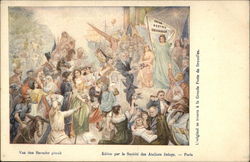 A Group of people Gathered - Union Postale Universelle Postcard