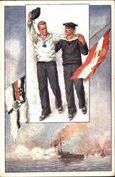 Two men Postcard