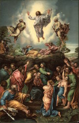 Painting of the Ascension of Jesus Postcard
