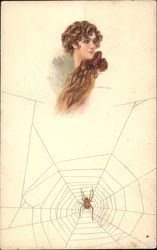 Spider web Art Postcard Postcard