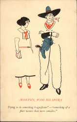 Merton Wins His Spurs Postcard