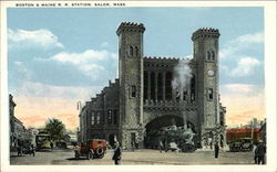 Rail Road Station Boston & Maine, Salem, MA Postcard