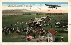 At the Airport, - Wausau, Wisconsin - Showing Rib Mountain in Distance Airports Postcard Postcard