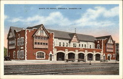 Santa Fe Depot, Emporia, Kansas Postcard