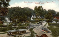 State Grove and Western Ave. from Augusta House Maine Postcard Postcard